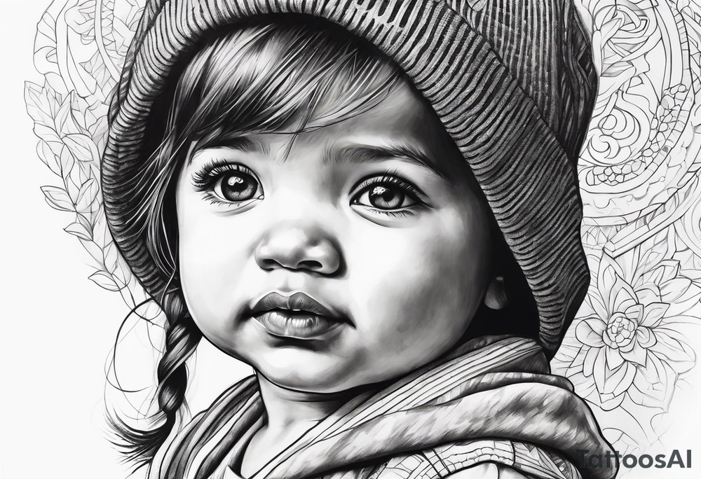 Toddler girl tattoo idea