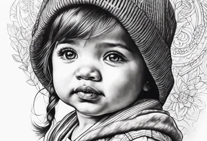 Toddler girl tattoo idea