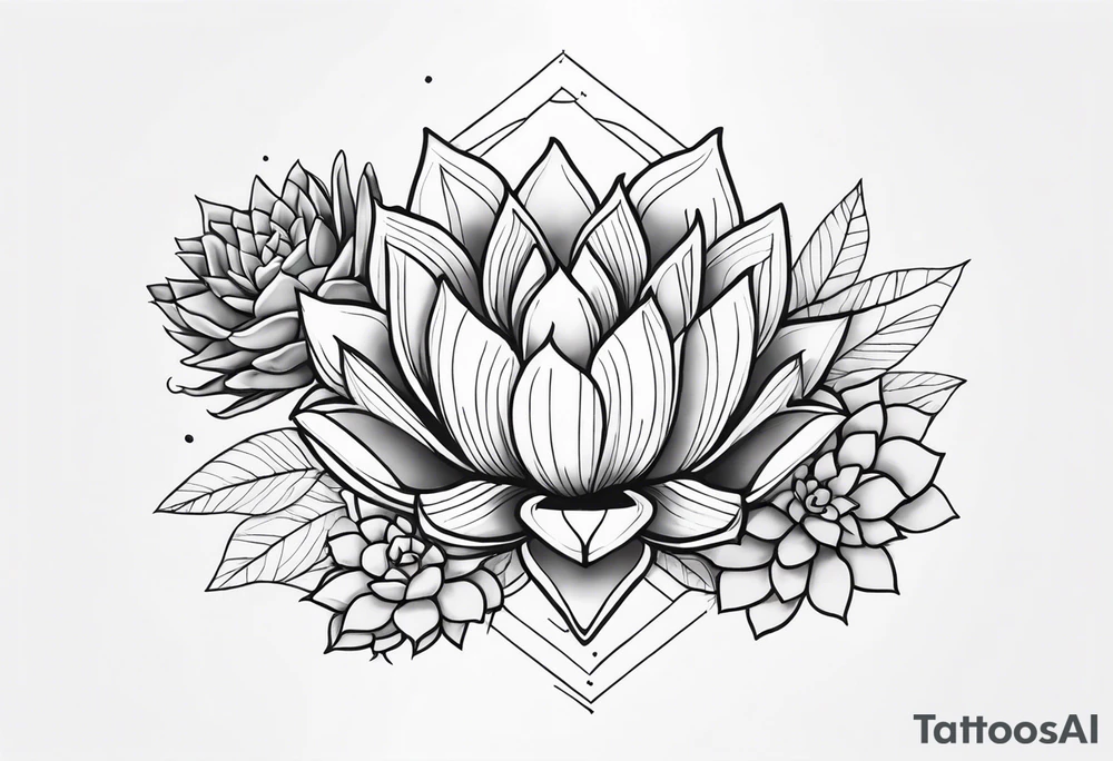fine line with sun, stars, floral, dots, three succulents
. Sternum tattoo grey scale shading tattoo idea