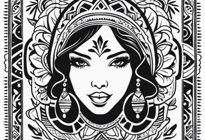 Girl in mexican style, its for my mother tattoo idea