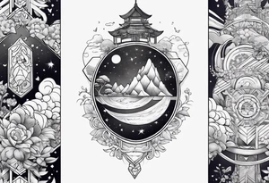 ghibli sleeve tattoo idea