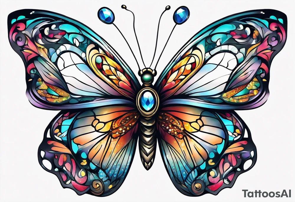 Butterfly and super nova tattoo idea