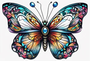 Butterfly and super nova tattoo idea