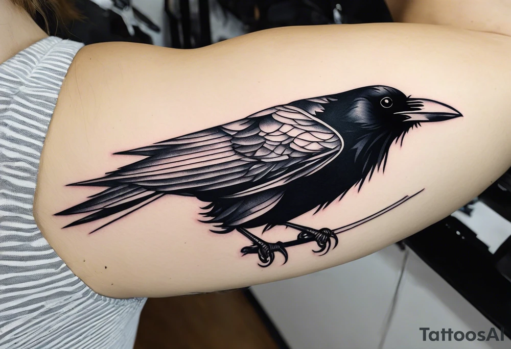 A raven tattoo idea