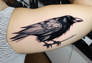 A raven tattoo idea