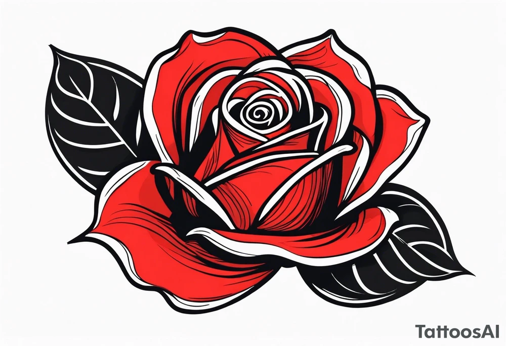 red rose, black background tattoo idea