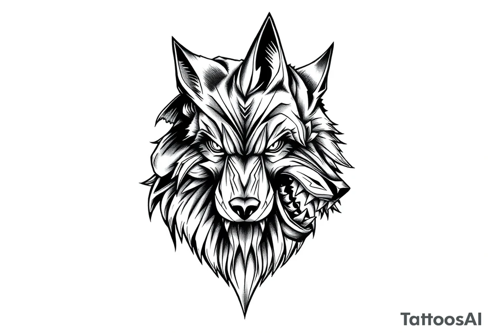 Little red riding hood and big bad wolf tattoo idea