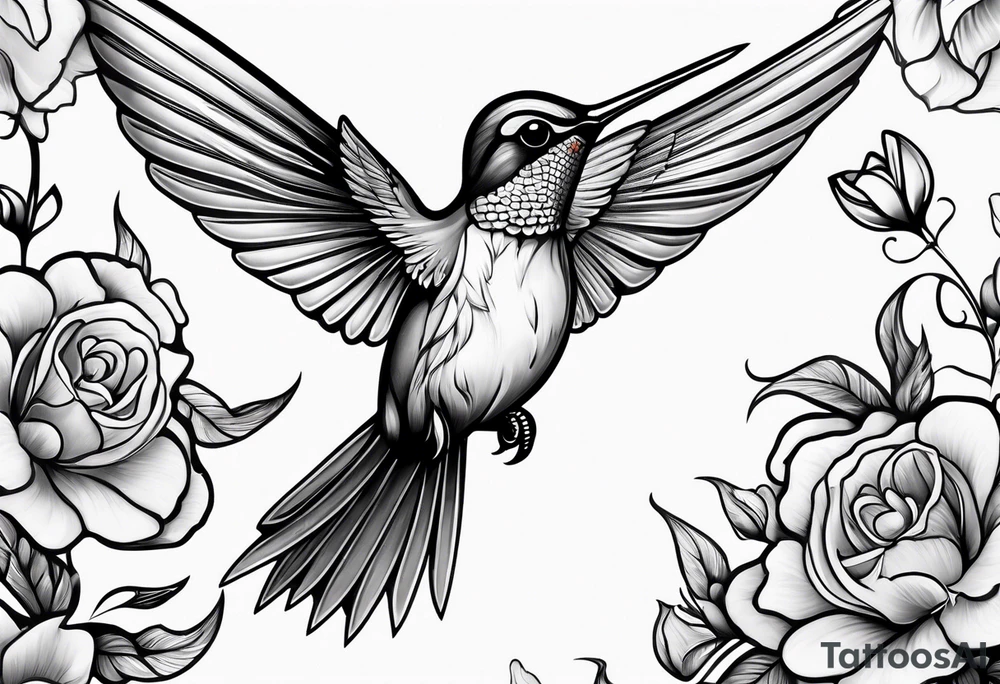 hummingbird tattoo idea