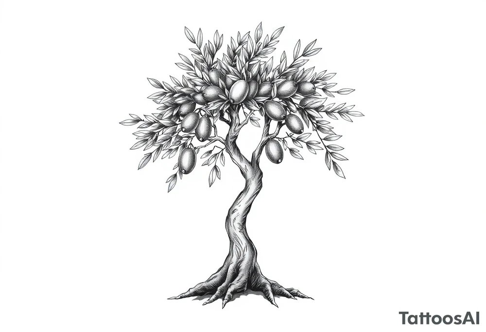 Olive tree tattoo idea