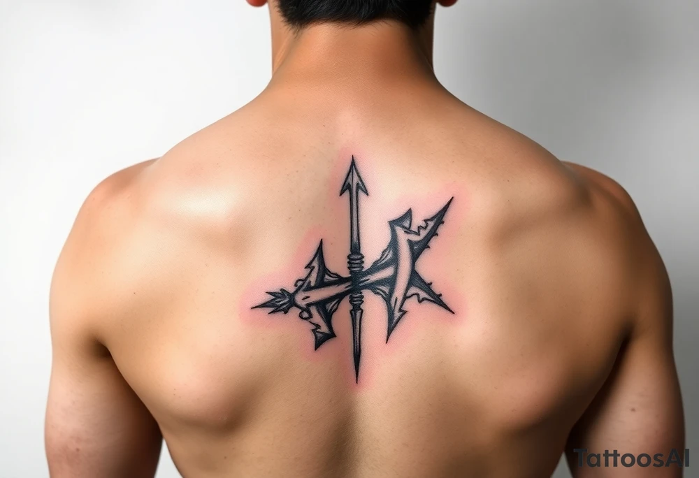 symbol of up and down together tattoo idea