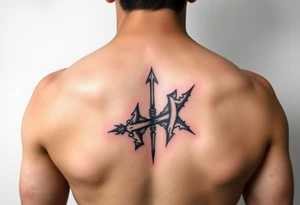 symbol of up and down together tattoo idea