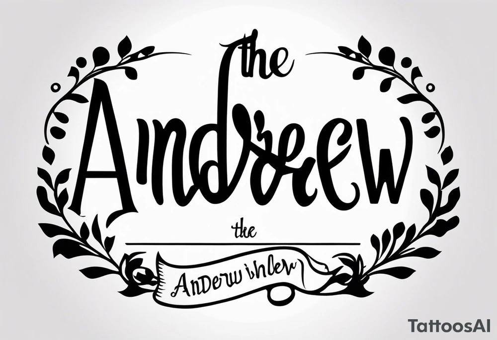 the name andrew on wrist tattoo idea