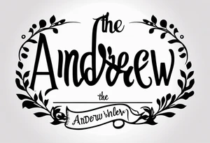 the name andrew on wrist tattoo idea