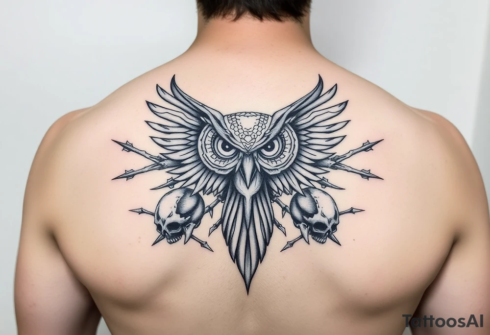 Rose's tribal is not fair owl's skulls and thorns tattoo idea