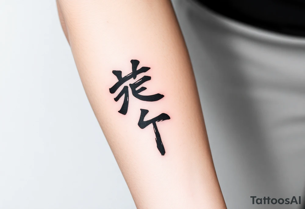 A black and gray tattoo design featuring the Japanese kanji 成長 (growth) and 忍耐 (perseverance), arranged vertically in bold brushstroke ink style. Surround the kanji with subtle martial arts symbolism, like a BJJ belt or grappling figures in motion. Incorporate inspirational energy similar to Kobe Bryant’s Mamba Mentality or Stephen Curry’s faith and discipline, reflected through minimalist elements like a subtle basketball silhouette or flame. The design should feel powerful, clean, and philosophical tattoo idea