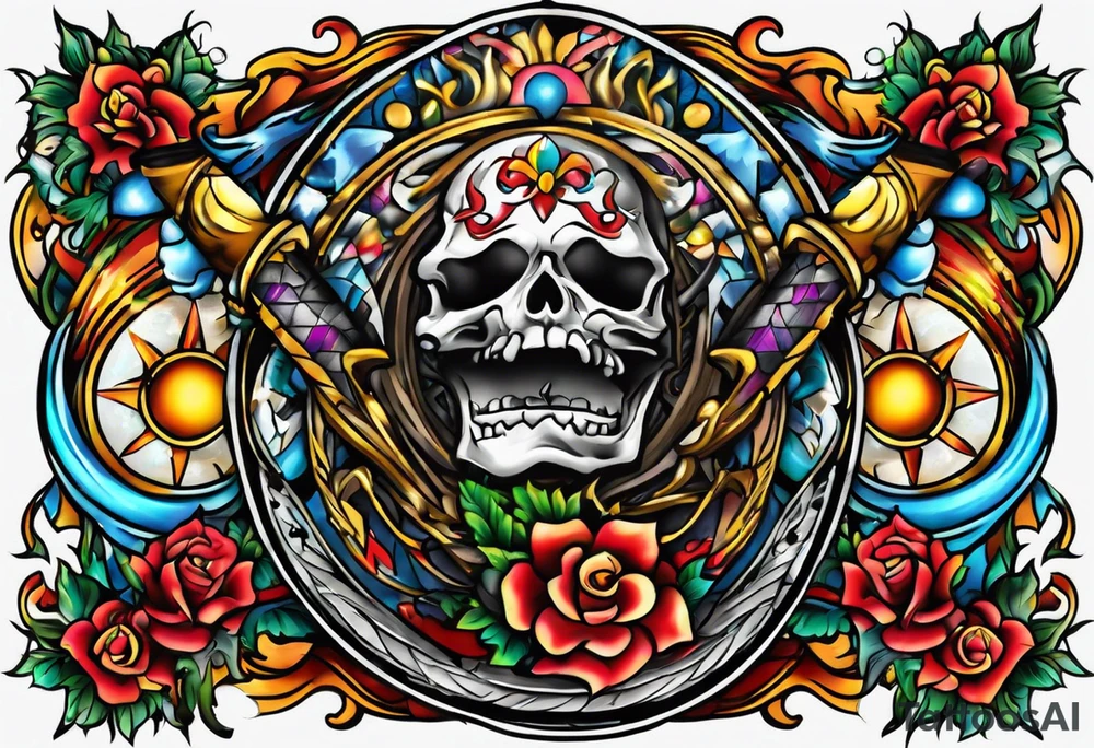 Old school torch tattoo idea