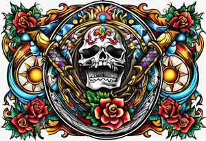 Old school torch tattoo idea