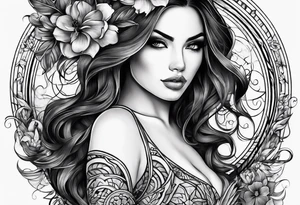 black and white tattoo idea