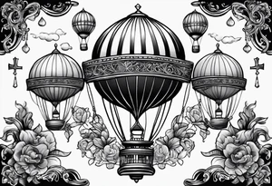 hotballoon ornemental tattoo idea