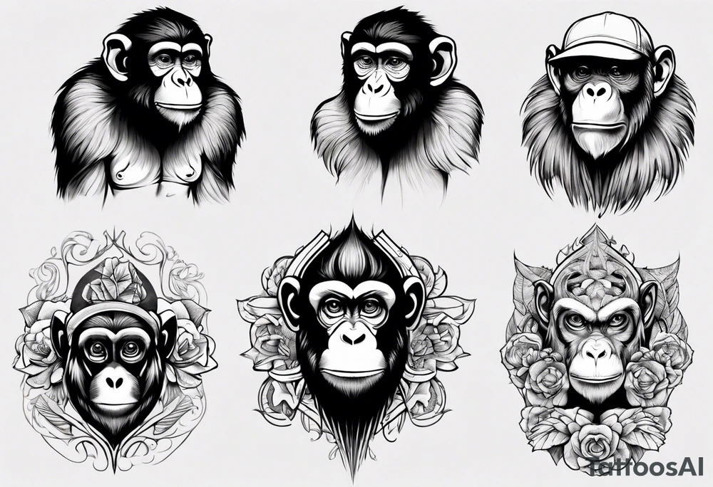 Monkey tattoo idea