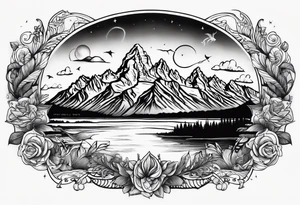 grand Tetons forearm band tattoo idea