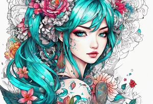 Tiny Small miku_hatsune beautiful tattoo idea