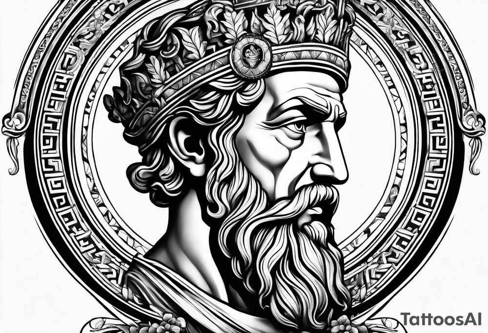 Ancient greek philosopher tattoo idea