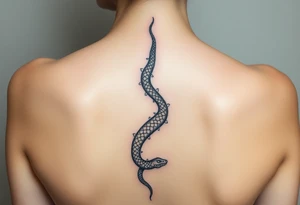 Snake  shedding skin 
Down spine tattoo idea