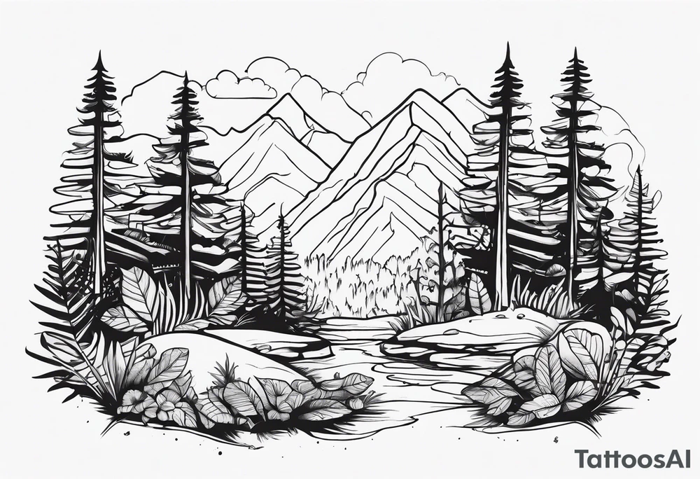 Forest floor tattoo idea
