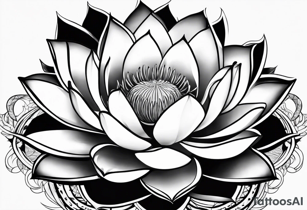 Lotus agave tattoo idea