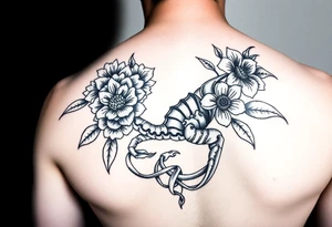 Tiki, Blumen, Wellen, Equid, Schildkröte, #299 (Klein), schwarz, old school, Oberarm tattoo idea