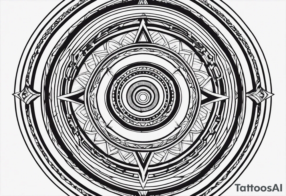 Half of a bullseye tattoo idea