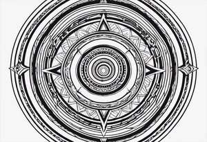 Half of a bullseye tattoo idea