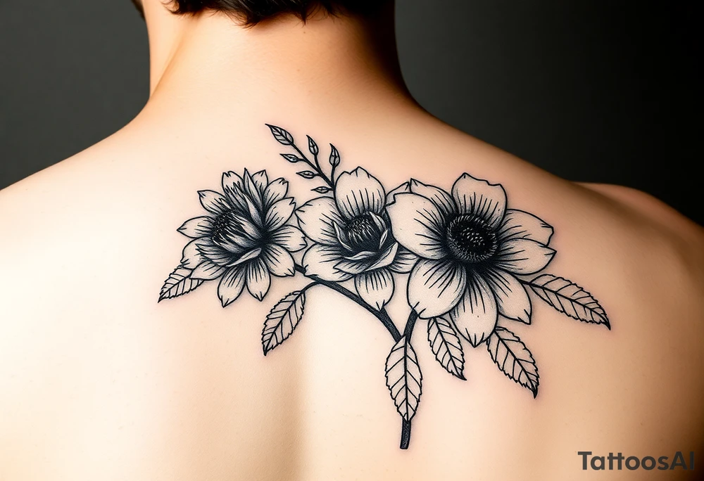 Mimosa flowers tattoo idea