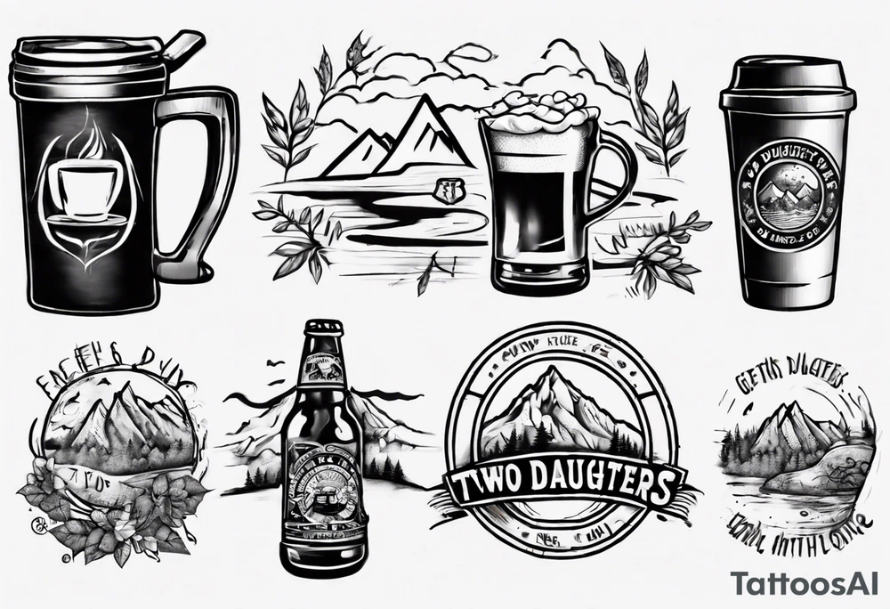 two daughters, Brisbane, coffee, hiking, cycling, beer, gym tattoo idea