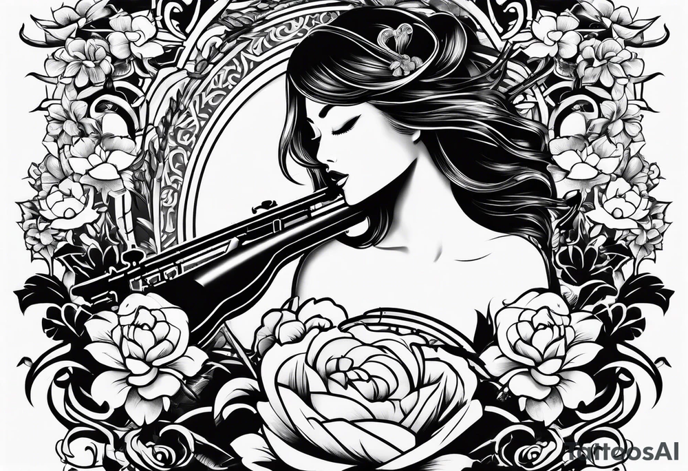 Hinano logo with famas tattoo idea