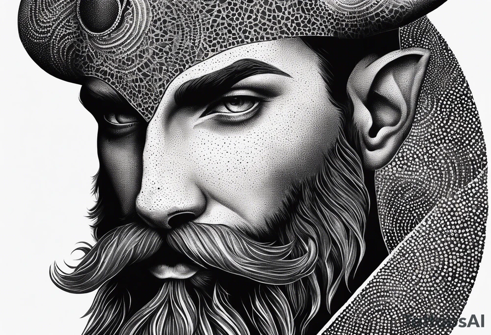 capricorn with beard tattoo idea