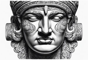 Kopf einer Griechischen Statue mit Risse tattoo idea