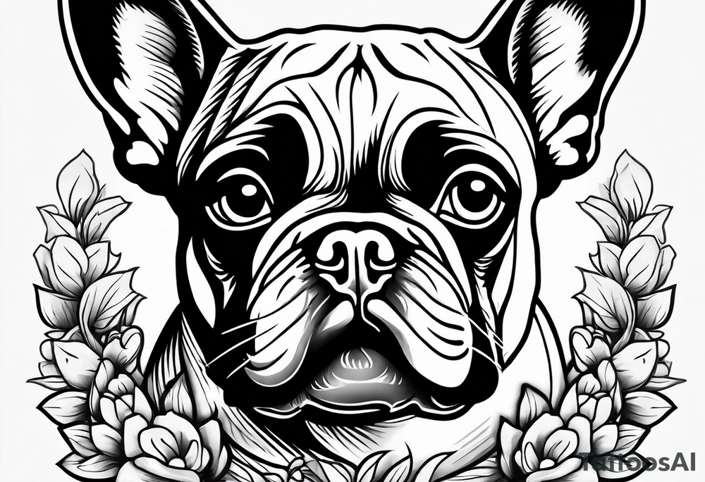 French bulldog tattoo idea
