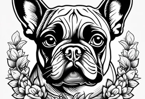 French bulldog tattoo idea