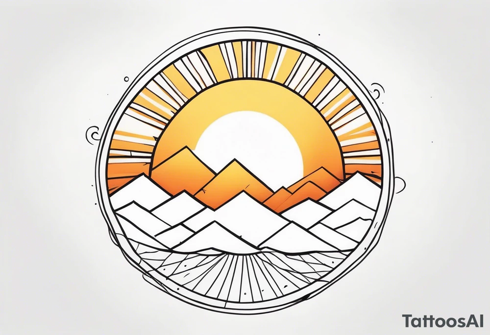 A sun tattoo idea