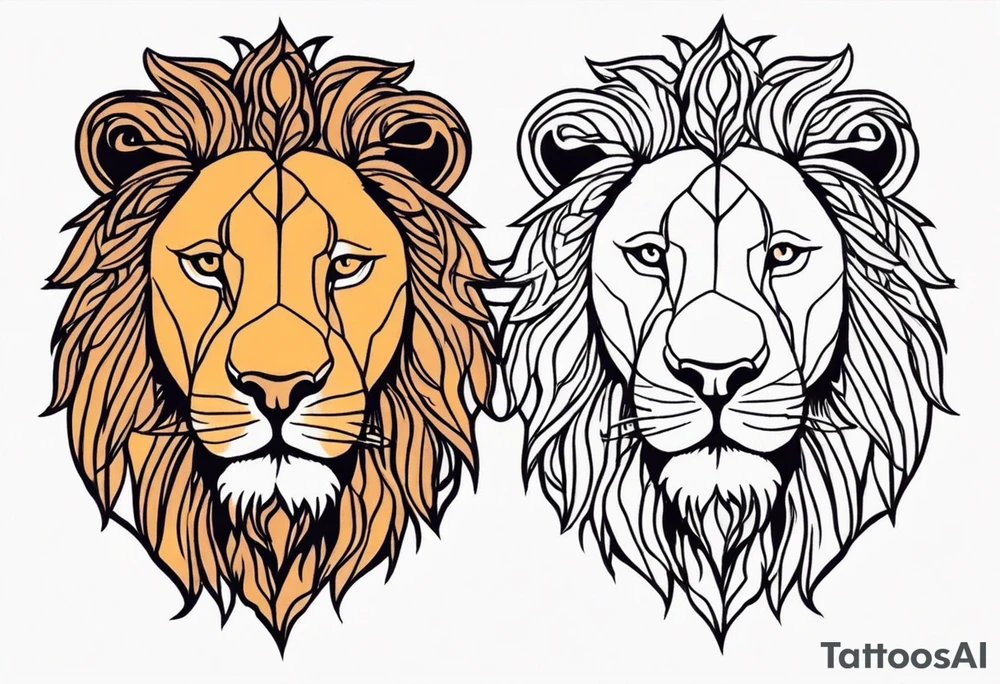 Tattoo of a lions head tattoo idea
