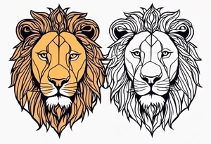 Tattoo of a lions head tattoo idea