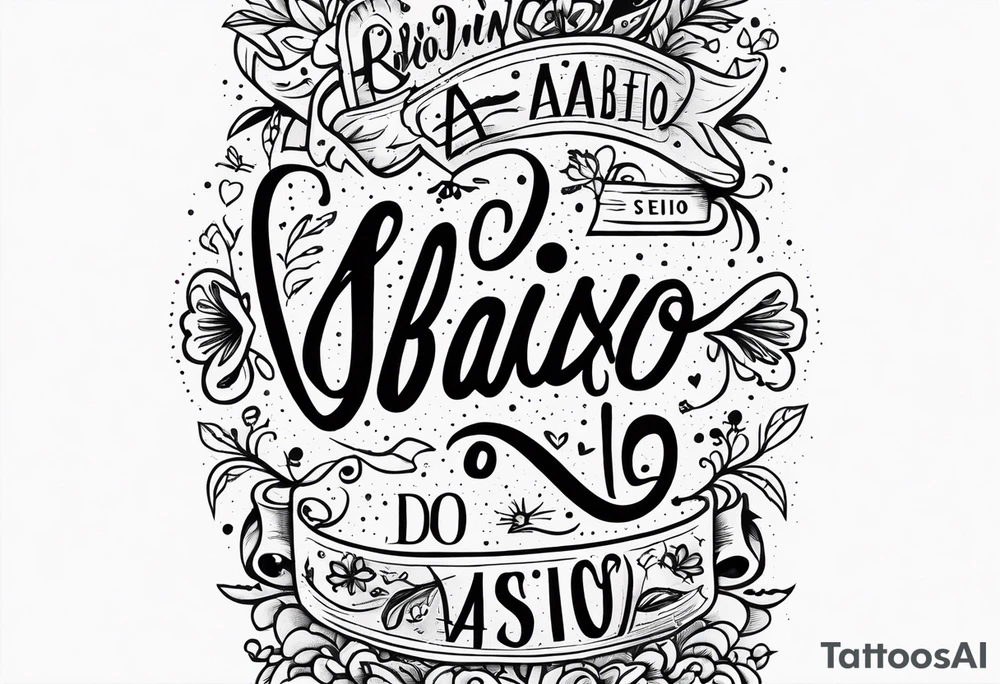 Frase abaixo do seio tattoo idea