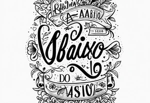Frase abaixo do seio tattoo idea