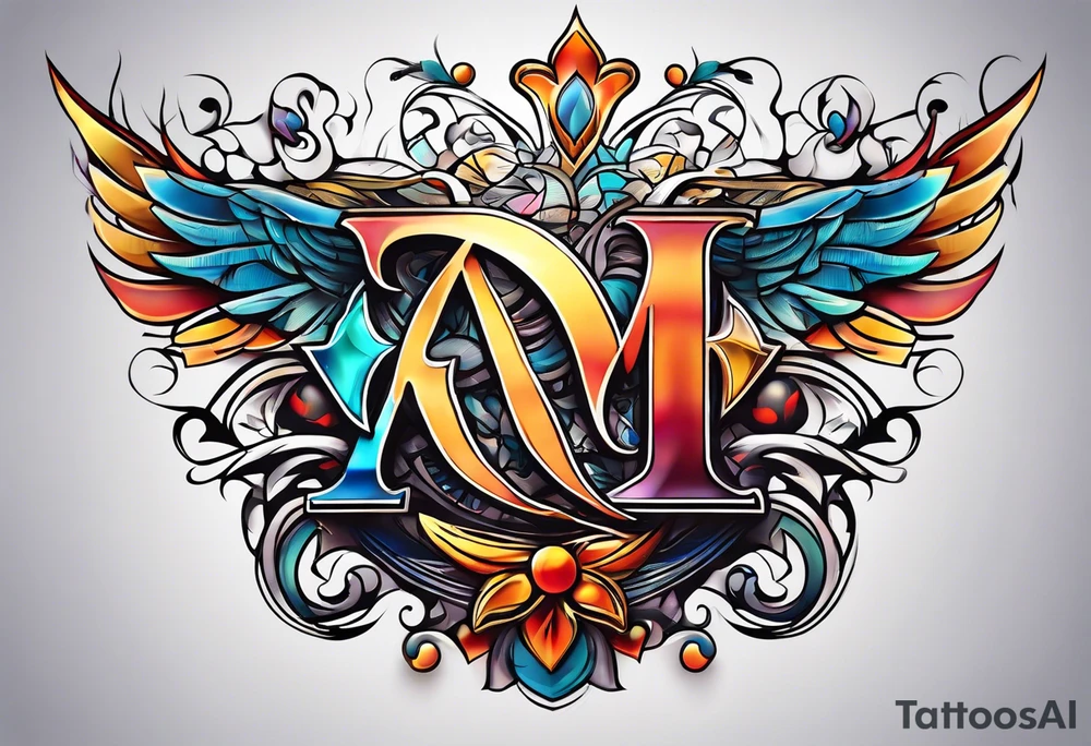 Overlapping Letters - ACCGH tattoo idea