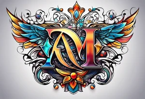Overlapping Letters - ACCGH tattoo idea