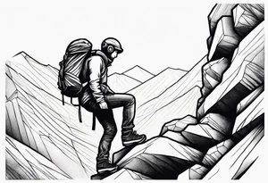 climber at the peak tattoo idea