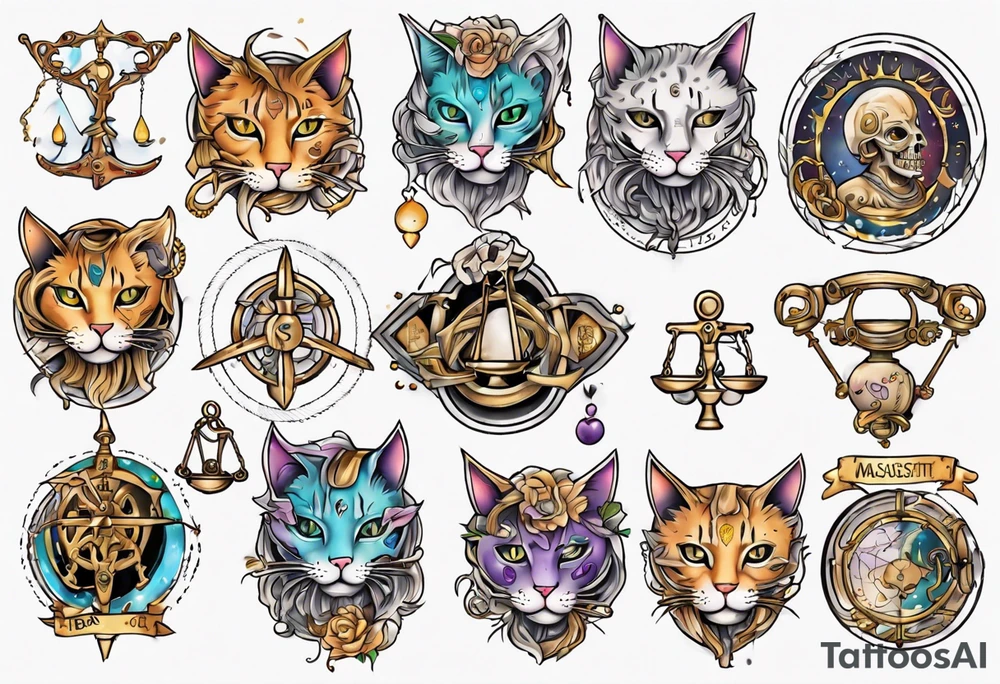 Cat pride Massachusetts libra tattoo idea