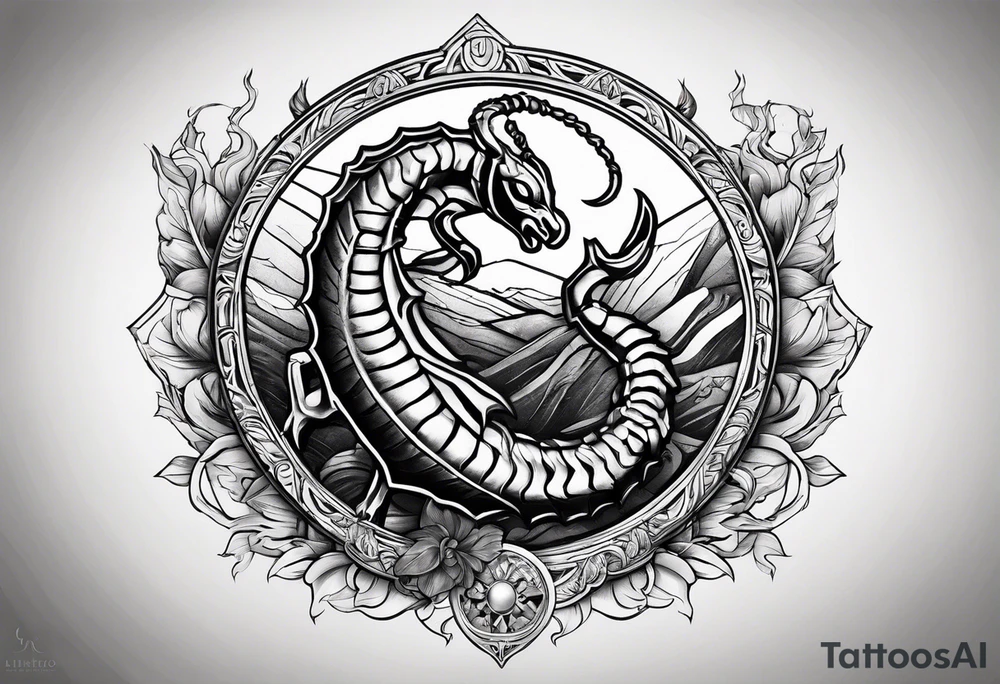 Astrology scorpio tattoo idea